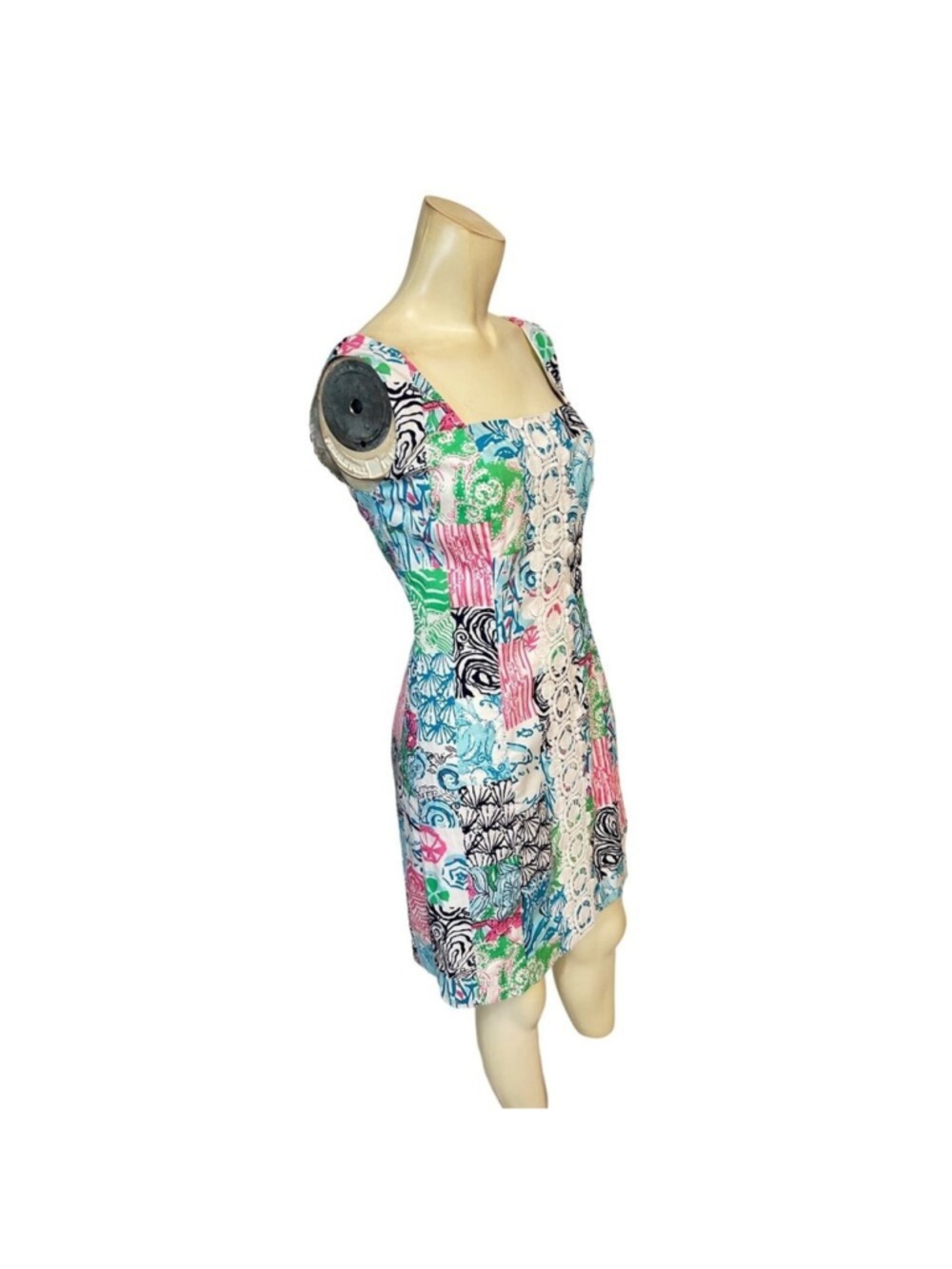 Lilly Pulitzer Idi shift Patchwork Dress Size 0 - Picture 4 of 8